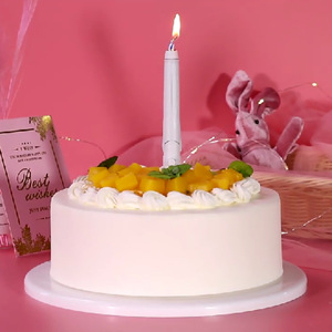 Fan Shaped Birthday Candles Happy Birthday Design Single Wick <b>Paraffin</b> Cake Decorations For Birthdays - Product Image 2