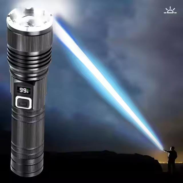 1KM Long Range 1200 Lumen USD Tactical Powerful LED Flashlight 20W High Powered Handheld White Laser Chip Flash Light