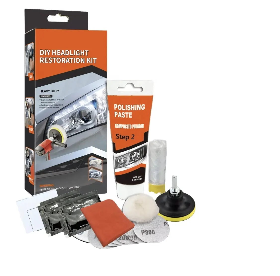Nasca Complete Car Polishing Kit - China Car Polish Kit, Headlight Polishing  Restoration Kits