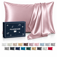 Taie d'oreiller en soie de mûrier en gros, grade 6A, 19 momme, avec fermeture éclair, emballée en coffret cadeau pour les distributeurs de cadeaux, de textiles de maison et de spa