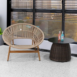 Canapés en rotin de jardin Meubles d'hôtel Meubles de salon Canapé moderne en bois massif Ensembles de canapés en teck Meubles en bois Utilisation à l'extérieur - Product Image 4