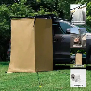 Yescamp camper accessory portable 4x4 outdoor camping bubble roof top vehicle mounted canvas shower tent stall