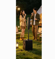 Système de sonorisation professionnel actif en promotion avec subwoofer 15 pouces et colonne de haut-parleurs 4 pouces, 600W