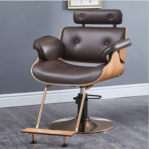 Sillón de Barbería y Peluquería Multifuncional Moderno con Base de Cuero, Silla de Corte - Product Image 2