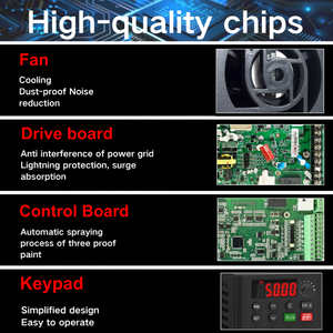 Tùy chỉnh AC Vector điều khiển biến tần số ổ đĩa cho động cơ 220V Điện áp danh định cho máy nén 2.2kw - Product Image 5