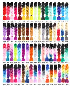 Jumbo Braid-extensiones de cabello sintético para trenzas, extensiones de cabello trenzado de 24 pulgadas de fibra de alta temperatura, 81 colores - Product Image 4