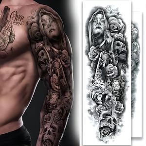 Tatouage temporaire imperméable de grande taille pour le bras entier, de haute qualité, pour hommes et femmes - Product Image 1