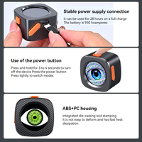 Lampe de sécurité LED rechargeable multi-mode avec yeux de démon dynamiques, feu arrière de vélo avant et arrière, contrôle par application, étanche IP67