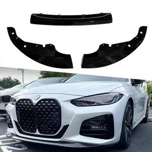 Bmw Front Lip 3 Section Abs Glossy Black For 2021-2025 4 Series G22 Mp <b>Models</b> - Product Image 1