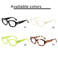 Montures de lunettes de vue pour femmes, monture intégrale en acétate, luxe, rectangulaires, motif camouflage personnalisé, légères, protection contre la lumière bleue