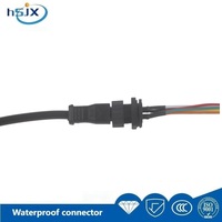HE SHENG JIA XING M13 Connecteurs Électriques Étanche en Cuivre Mâle-Femelle 2-7 Broches pour Carte PCB, à Connexion Rapide