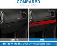 Autocollant de commutateur de phare de voiture en fibre de carbone CoPilot Storage Box Cover Interior Trim Decal Decoration Accessories for Dodge Charger