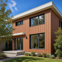 Panneaux de revêtement mural en bois écologique sculpté en 3D, style moderne, pour l'extérieur, décoratifs, pour la construction de maisons