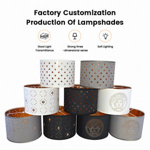 <span class=keywords><strong>Paralume</strong></span> Conico in Cristallo Cavo per Lampada da Tavolo, Lampadario e Lampada da Terra in Tessuto TC e Materiale PVC <span class=keywords><strong>Dorato</strong></span> - Product Image 5