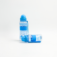 Bouteilles d'eau élégantes 2026 de 500 ml en plastique AS écologique sans BPA, adaptées à l'eau chaude, avec logo personnalisé et couvercle à clapet