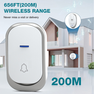 Новейший продукт водонепроницаемый 45 мелодий переменного тока мощность 110-220 В ЕС, Великобритания, США, штекер 45 рингтонов, беспроводной дверной звонок - Product Image 5