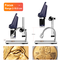 Microscope numérique éclairé Andonstar AD106S 220X portable VGA avec écran LCD HD 4,3 pouces et éclairage LED intégré