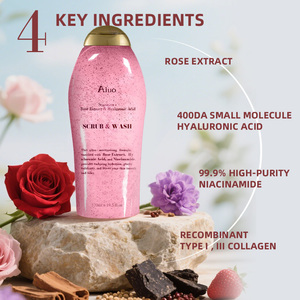 Nữ tính cơ thể rửa pH cân bằng axit hyaluronic làm mịn làm trắng sáng tẩy tế bào chết cơ thể chà rửa Gel tắm - Product Image 3