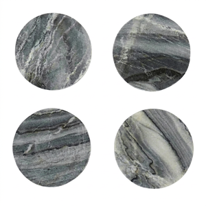 Nouveauté Sous-verres en marbre pur 4 pièces Assiettes Rondes Sous-verres pour tasses à thé Tapis Design moderne tendance Design carré Vaisselle de table - Product Image 1