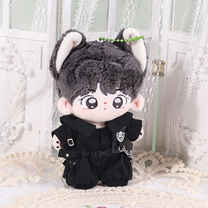 Quần áo búp bê cotton 10cm quần áo vest đen phong cách Hàn Quốc trang phục mát mẻ phong cách cảnh sát đặc biệt thời trang đẹp trai quần áo búp bê nóng bỏng - Product Image 5