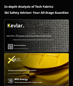 Pantalon de protection de hanche pour le ski en Kevlar+XRD, avec genouillères et coussinets NBR, équipement de protection pour le snowboard et le ski sur neige, vente en gros - Product Image 4