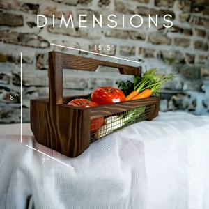 Panier <span class=keywords><strong>de</strong></span> récolte en bois Panier <span class=keywords><strong>de</strong></span> jardin résistant à l'eau et à la rouille pour la récolte des légumes et la collecte des fruits - Product Image 2