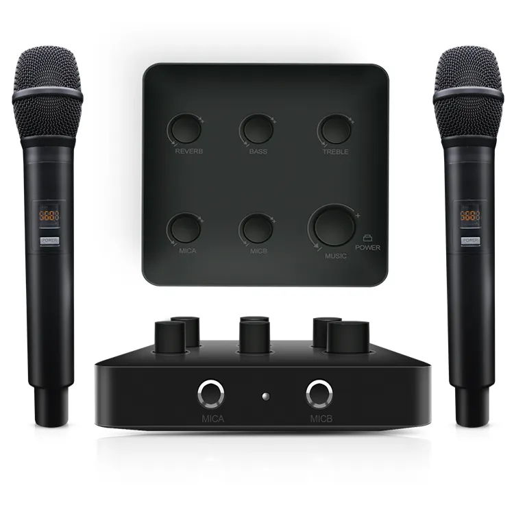 Alto-falantes com microfone para Karaokê, misturador de som para sistema de Home Theater Ktv, equipamento de entretenimento para festas e amantes da música