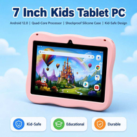Tablette éducative pour enfants de 7 pouces, nouveau design, Android 12, processeur quadricœur, 2 Go de RAM, 32 Go de stockage, Wi-Fi, jeux de puzzle, KidsTab
