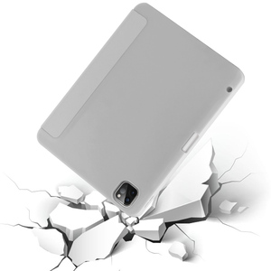 Funda Protectora de Silicona Resistente a Impactos para <span class=keywords><strong>iPad</strong></span> <span class=keywords><strong>Pro</strong></span> 11 Pulgadas 1/2/3/4, Color Sólido, Antigolpes, con Ranura para Lápiz y Soporte para Tablet - Product Image 4