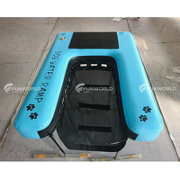 Haute qualité point de chute Pvc gonflable chien bateau échelle montée rampe plate-forme gonflable chien rampe d'eau