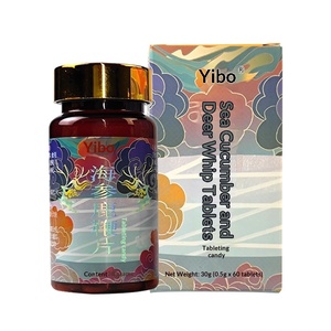 Caramelo prensado personalizable de pepino de mar y asta de ciervo, mezcla herbal de canela y goji, 0.5g, potenciador de energía, apoyo inmunológico, OEM/ODM, marca privada - Product Image 1