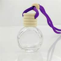 MUB Vente à Chaud Diffuseur de Parfum de Voiture 10ml Design Simple Vide Plat Rond Bouteille de Parfum de Voiture Suspendue