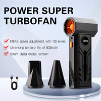 F.EASY.D X3 Souffleur Violent Mini Turbo Jet Fan Portatif 3ème Génération Moteur Sans Balais 130000 RPM Vitesse du Vent 54m/s Ventilateurs à Conduit
