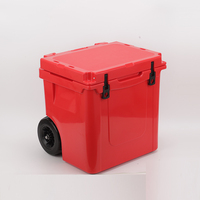 Glacière rotomoulée personnalisée, réutilisable, portable, 45qt, en PE, thermique, moderne, à roulettes, pour l'extérieur, la plage, la pêche, les boissons et les aliments