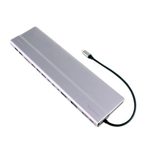 Vcom 15 trong 1 máy tính xách tay Docking MST SST đa màn hình USB C <span class=keywords><strong>HUB</strong></span> USB3.1 splitter 4K HDMI dp VGA Gigabit Ethernet PD phí - Product Image 6