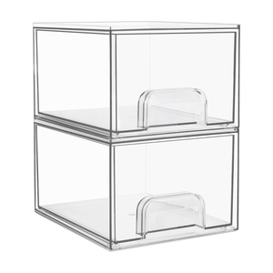 Hot Selling clear <b>Stackable</b> Room Organization Acrylic <b>Storage</b> <b>Drawers</b> With Lid - Product Image 3