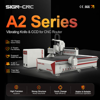 Máquina CNC Router de 3 Ejes 1325, Router CNC para Madera con Cuchilla Vibratoria, Máquina de Corte y Grabado para MDF, EVA y Madera