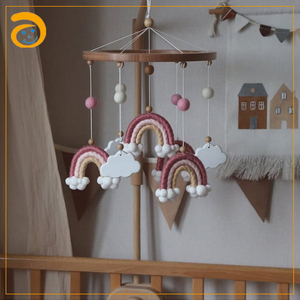 Ins-decoración <span class=keywords><strong>del</strong></span> hogar para niños, diseño espacial, Luna, astronauta, ropa de cama para bebé, juguetes móviles colgantes, cuna infantil, móvil - Product Image 6