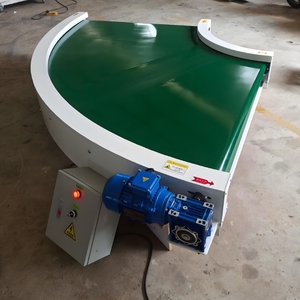 90 derece eğri küçük eğim kaynak basın kavisli Cleated PU anti-statik yeni programlanabilir bant konveyör - Product Image 6