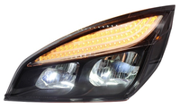 Projecteur LED pour camion 6-24V, finition chromée ou noire, homologué DOT SAE pour camions lourds Cascadia