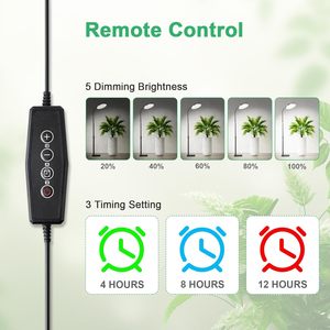 Siêu Sáng Nhà Máy Trong Nhà Phát Triển Ánh Sáng 6000K 216 Đèn LED 12V 3A Công Suất Cao Đầu Ra IP65 Có Thể Điều Chỉnh Chiều Cao 4/8/12 Hẹn Giờ Thiết lập COB LED - Product Image 4