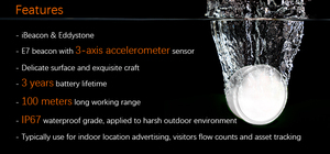 Bluetooth Cảm Biến Gia Tốc Theo Dõi Trong Nhà Long <span class=keywords><strong>Range</strong></span> Chi Phí Thấp Kỹ Thuật Số Ibeacon Eddystone Không Thấm Nước Ble Beacon Sticker Tag - Product Image 2