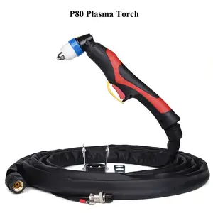 P80 Air Plasma Cutting Torches Plasma Cutting Gun With Curved Head