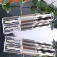 Tube de brillant à lèvres en or double face personnalisé 2-en-1 Récipient cosmétique en plastique emballage vide de boîtier de rouge à lèvres double
