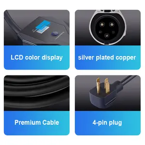 22KW 7KW DC แบบ2ปลั๊ก EV ชนิด2 EV ที่ชาร์จไมโครอินเวอร์เตอร์ EV แบบพกพาที่<span class=keywords><strong>ชาร์จ</strong></span>รถไฟฟ้าบ้าน - Product Image 4