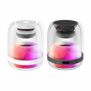 Haut-parleur sans fil intelligent avec lumière LED colorée, batterie rechargeable intégrée, micro, audio Bluetooth pour la maison et la chambre à coucher - Product Image 1
