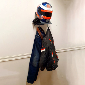 Supporto per Casco da <span class=keywords><strong>Moto</strong></span> JH-Mech per Caschi da <span class=keywords><strong>Moto</strong></span> e <span class=keywords><strong>Auto</strong></span> da Rally, Rastrelliera di Sicurezza in Metallo di Alta Qualità Montata a Parete - Product Image 4