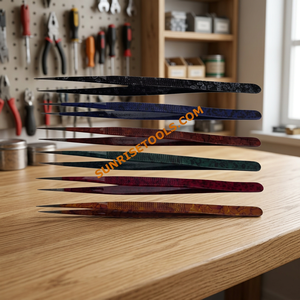 SUNTOOLS/STIPL Ensemble de pinces à épiler rondes en plastique pour la fabrication de bijoux DIY, multicolores, 8 pièces - Product Image 4