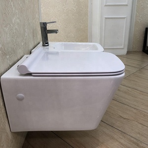 Thiết Bị Vệ Sinh Nhà Vệ Sinh Châu Âu Ý Treo Tường Nhà Vệ Sinh Phòng Tắm WC Treo Tường Bằng Gốm Tiêu Chuẩn Mỏng - Product Image 2