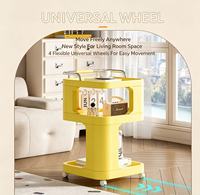 Chariot de rangement mobile haut de gamme avec tiroir et porte-gobelet pour canapé, chambre et mobilier domestique